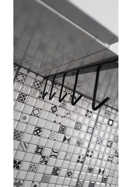 Dolap Içi Fincan Bardak Askısı Kupa Askısı Geçmeli Raf Altı Askı - Siyah fiyatları