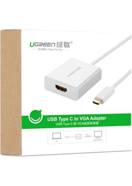 Type-C To HDMI Dişi 4K Çevirici Adaptör, Beyaz