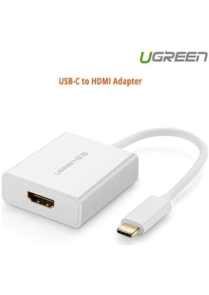 Type-C To HDMI Dişi 4K Çevirici Adaptör, Beyaz fiyatları