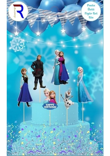 Temalı Pasta Süsü Seti, 5 Parça, 12 cm Yükseklik, Doğum Günü Parti Dekorasyonu