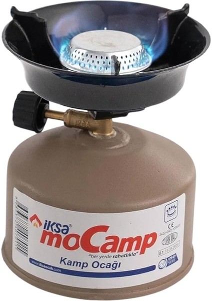 Portatif Piknik Ocağı, Kamp, Balık, Tatil, Yolculuk Ocağı, Çakmak Gazlı Çalışır, 150DK Yanma Süresi, 12.5 cm Genişlik, 15 cm Yükseklik, 400 Gr, (Boş Gönderilir), (203), Gri