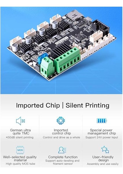 Creality Resmi Yeni Yükseltme Sessiz Anakart 3 Pro Anakart V4.2.7 TMC2225 Sürücü Marlin 2.0.1 3 V2 5 3D Yazıcı Için ( 3pro Ürün Yazılımı Ile) indirimleri