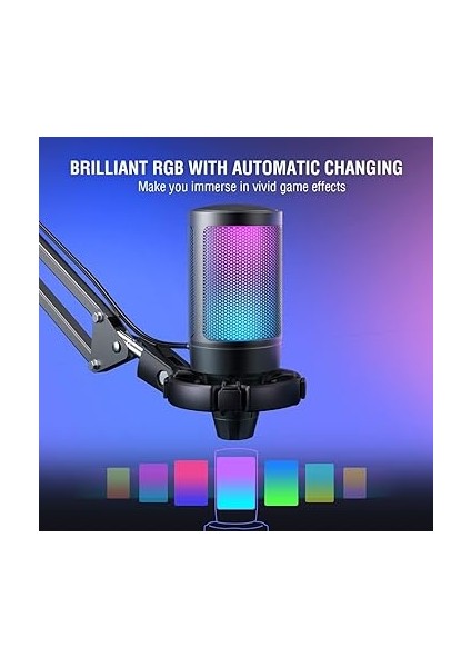 Ampligame A6T Twitch - Youtuber - Gamer - Tiktok - Yayıncı USB Mikrofon Seti (Siyah) fırsatları