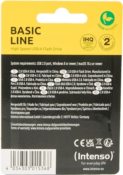 USB Stick Basic Line 16GB Siyah, Gümüş 4034303015368 fırsatları