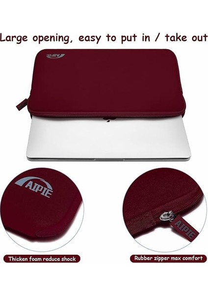Inç Notebook Için Kılıf, Dizüstü Bilgisayar Kılıfı, Ekran Için Koruyucu Kılıf, Diyagonal cm Dizüstü Bilgisayar Çantası, Sleeve Macbook, Acer, Asus, Dell, Lenovo, Hp Uyumlu, Kırmızı, 15,6 Zoll | fırsatları