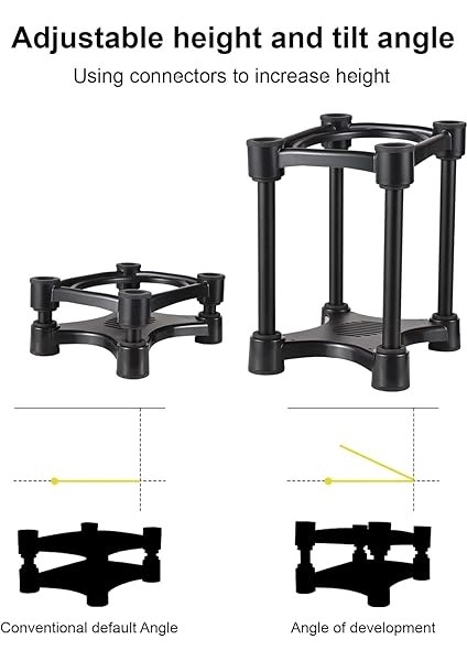 Izolasyon Standları, Profesyonel Stüdyo Monitörü Stand Bookshelf Hoparlörler Için 5/6/8 Inçlik Hoparlör Için Istikrarlı Emme Bardağı ile fiyatları