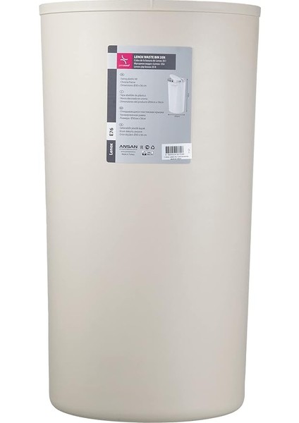Lenox 35 Lt Çöp Kovası, Kapaklı, 30 x 56 Cm, Bej fiyatları