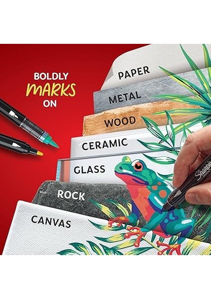 Akrilik Markör, Yuvarlak Uç, Siyah fırsatları