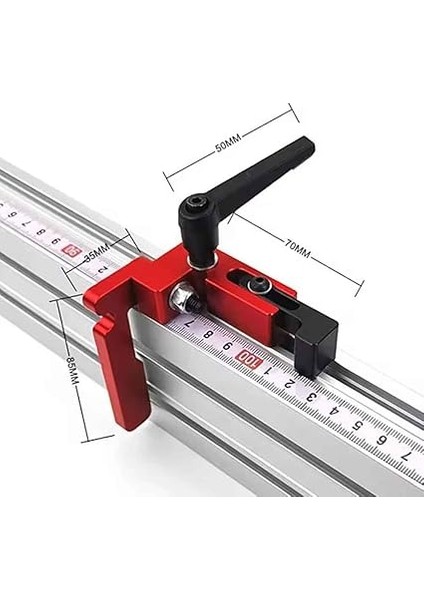 75 Tip Gönye Ray Mesnedi, Alüminyum Alaşımlı T Raylar, Ahşap Işleme Gönye Ray Mesnedi, 75 Kayma Durdurucu, T Yuvalı T Ray Sınırlayıcı, Çalışma Tezgahı Ahşap Işleme Için fiyatları