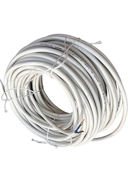 mm Cca Ttr Beyaz Renk Kauçuk Topraklı Seyyar Elektrik Kablosu (10 Metre)