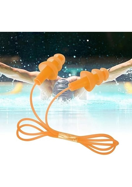 Kordonlu Kulak Tıkacı, Taşıması Rahat, Yıkanabilir, Iyi Sızdırmazlık Performansı, Su Geçirmez Kulak Tıkacı, Enfeksiyonları Önler, Yüzme Sırasında Hijyenik Gürültü Koruması (Mandarine) modelleri