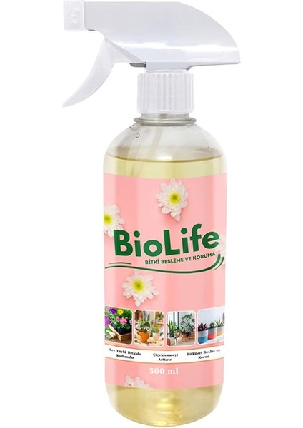 Için Besleyici Organik Sıvı Gübre-Biolife (500ML) Bitkilerin Canlanmasını, Çiçek Açmasını ve Korunmasını Sağlar.