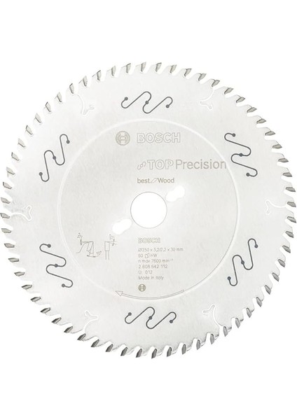 Professional Accessories Dairesel Testere Bıçağı Top Precision Wood, 250 x 30 x 3,2 Mm, 60, 2608642112 Için En Iyisi