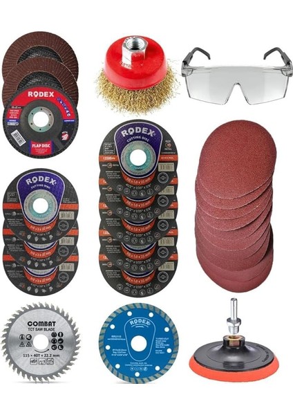 Spiral Avuç Içi Taşlama Makinesi Matkap Seti 115 mm (27 Parça)