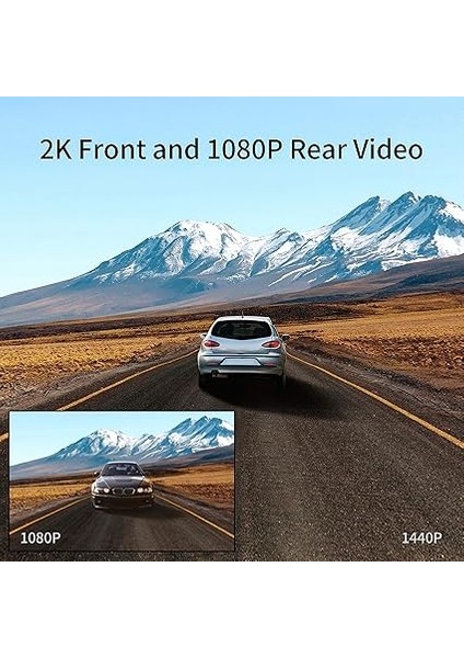 G500H Ön 2k-Arka 1080P 160° Geniş Açı Gece Görüşü Dahili Gps Akıllı Araç Içi Kamera fiyatları