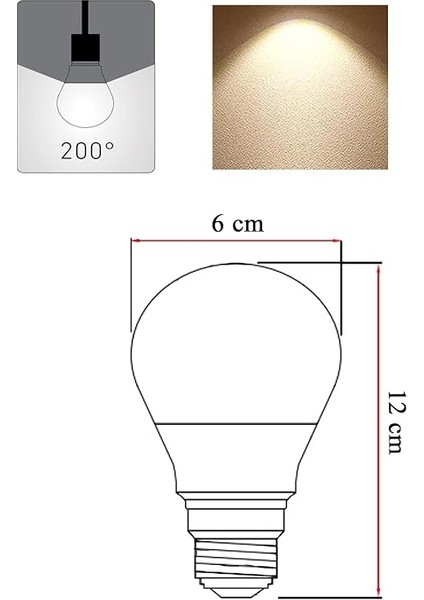 LED E27 14W 1521LM 2700K Lamba Sarı Işık modelleri