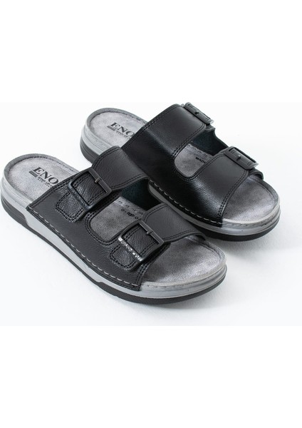 Erkek Deri(Suni) Ortopedik Çift Monta Taban Ayarlı Dikişli Şık Ev Dışarı Terliği fiyatları