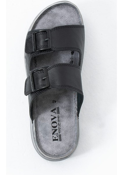 Erkek Deri(Suni) Ortopedik Çift Monta Taban Ayarlı Dikişli Şık Ev Dışarı Terliği fırsatları