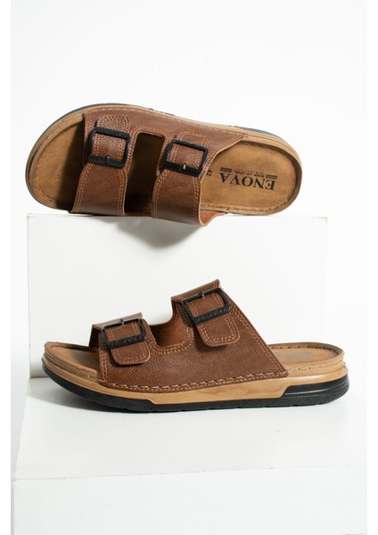 Erkek Deri(Suni) Ortopedik Çift Monta Taban Ayarlı Dikişli Şık Ev Dışarı Terliği fiyatları