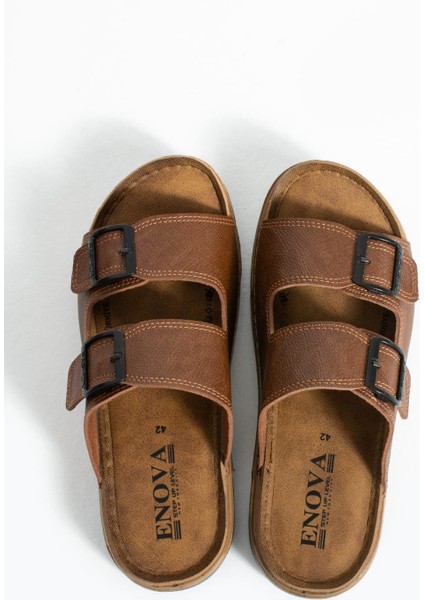 Erkek Deri(Suni) Ortopedik Çift Monta Taban Ayarlı Dikişli Şık Ev Dışarı Terliği fırsatları