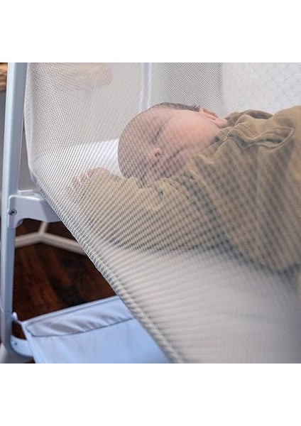 Lullanight Gem Bebek Yatağı, 4 Tekerlekli ve Hava Geçiren Kenarlı, Gri, 0-5 Ay, 7 Kg'a Kadar modelleri