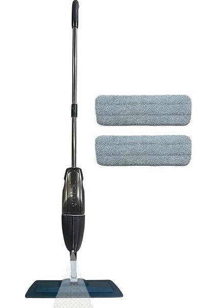 Wipe Sprey Mop Gri - Tıpasız Sistem -2 Mop Bezli - 700 cc Su Hazneli - Üretici Garantili