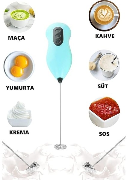 Kahve ve Süt Köpürtücü Pilli Karıştırıcı (Blue) fırsatları