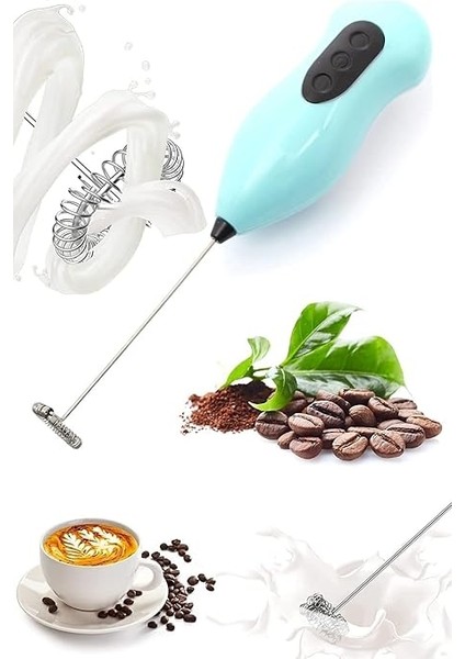 Kahve ve Süt Köpürtücü Pilli Karıştırıcı (Blue) indirimleri