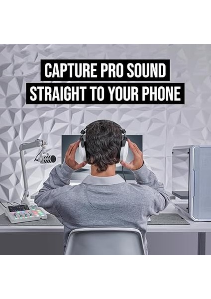 Podcasting, Akış ve Içerik Oluşturma Için Xlr ve USB Bağlantılı Podmic USB Dinamik Yayın Mikrofonu (Beyaz) fırsatları