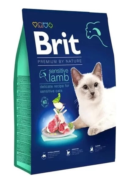 Brit Premium Sensitive Kuzu Etli Yetişkin Kedi Maması 8 kg