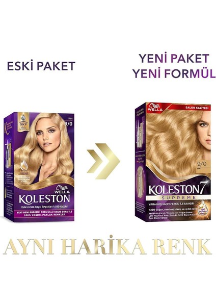 Kit 9-0 Sarı Saç Boyası modelleri