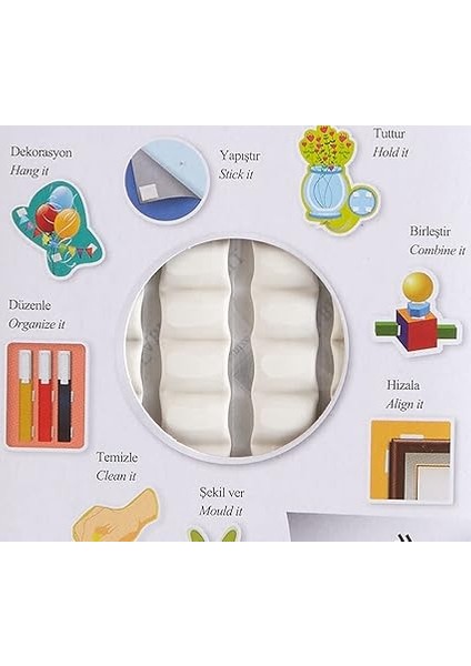 Tack-It Beyaz, 50 Gr, 90 Parça, Yeniden Kullanılabilir Hamur Yapıştırıcı, Sökülebilir ve Iz Bırakmaz modelleri