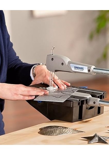 MS20 Moto-Saw Tezgahüstü Kıl Testere (Dekupaj Testeresi), 1 Bağlantı Parçası + 5 Aksesuar, Alaşım Çelik Bıçak modelleri