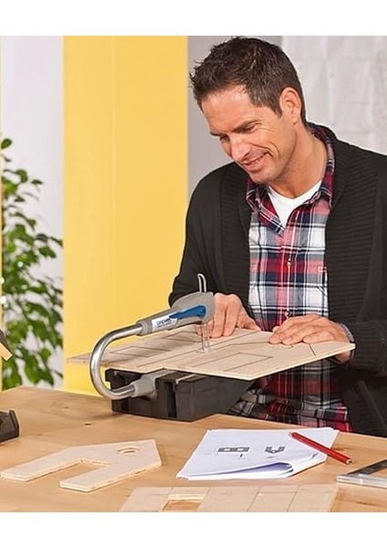 MS20 Moto-Saw Tezgahüstü Kıl Testere (Dekupaj Testeresi), 1 Bağlantı Parçası + 5 Aksesuar, Alaşım Çelik Bıçak fırsatları