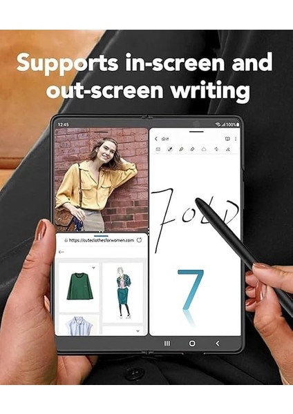 Galaxy Z Fold 7 5g Için Stylus Kalem, Hem Iç Hem De Dış Ekranı Destekler, S Pen Galaxy Fold 7 Telefonlarla Uyumlu Dokunmatik Ekran Stylus Kalem (Siyah) fırsatları