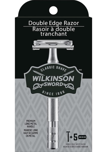 Sword Erkekler Için Çift Kenarlı Jilet 5 Çift Kenarlı Jilet Yedeği