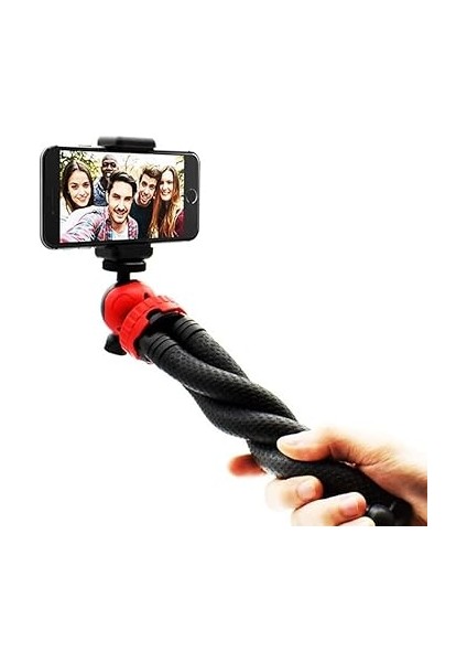 Esnek Youtuber Yayıncılar ve Sosya Medya Için Ideal 30CM Ahtapot 360 Derece Taşınabilir Ayakları Bükülebilir Selfie Telefon Tutuculu 3 Ayaklı Kampda Tatilde Gezilerde Tripod Çok Hafif 320GR modelleri