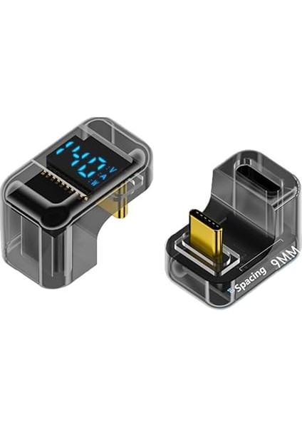 U Şekil Type C To Type C 140W 40GBPS Çevirici Otg Dijital Göstergeli Otguc