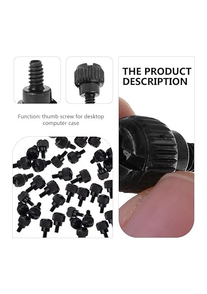 100 Adet Bilgisayar Kasası Vidaları Pc Kasa Bilgisayar Kılıfı Bilgisayar Vidası Pc Case Bilgisayar Parçası Tırtıllı Kelebek Vida Tırtıklı Şasi Aksesuarlar Sarmal Oksidasyon Siyahı indirimleri