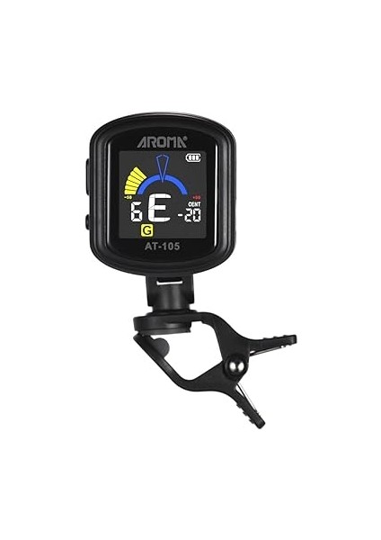 AT-105 Şarj Edilebilir Clip-Tuner Renk Ekran Dahili Pil Kromatik Gitar Bas Ukulele Keman Için fiyatları