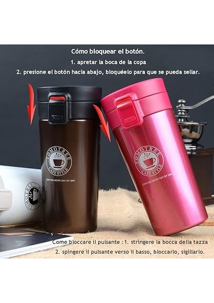 Bardak Termo Kupa Kahve Kapak Travel Mug Seyehat Kupası Bardak To Go Thermo Kahve Fincanı Kahve Sızdırmaz Yalıtımlı Yalıtımlı Fincan Auto Mug Kahve Autobecher Bpa Içermeyen Termos 380 M modelleri