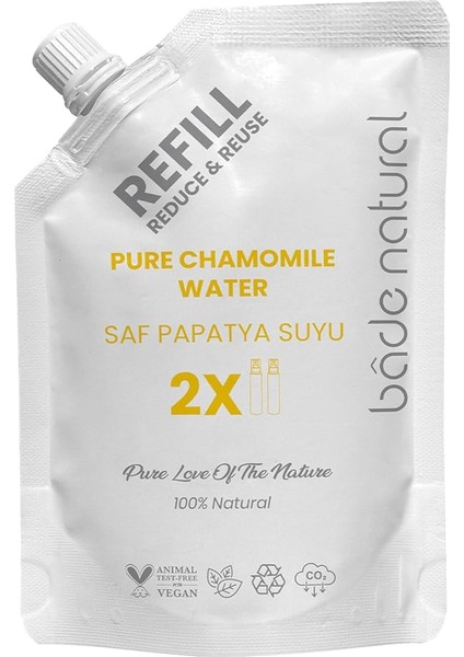 Natural Papatya Suyu Saç TONIĞI%100 Doğal ve Saf Refill Paket 200 ml