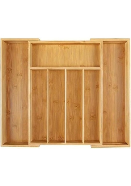 7 Bölmeli Bambu Kaşıklık – Antibakteriyel Çekmece Içi Düzenleyici Organizer | Doğal Ahşap, Şık ve Dayanıklı Tasarım indirimleri