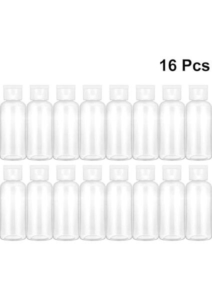 16 Adet Tuvalet Malzemeleri Için Seyahat Kapları Losyon Seyahat Kabı Tuvalet Malzemeleri Için Seyahat Şişeleri Kapaklı Kaplar Losyon Şişesi Beyaz Kozmetik Şişesi Istiridye Kabuğu fırsatları