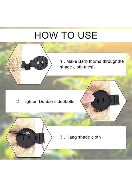 20 Adet Gölgelik Kumaş Klips, Yuvarlak Plastik Güneşlik Klipsi, Siyah Gölgelik Örgü Klips, Branda Klipsi, Güneşlik Ağı Için Tutturma ve Yerleştirme, Kuş Ağı, Bahçe Filesi fırsatları