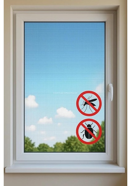 Tek Kanat Pratik Sineklik, 0.75 m x 1.25 m Tül, Kapı &amp; Pencere Uyumlu, 4 M Yapıştırma Bantlı (2 Adet) indirimleri