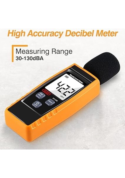 Desibel Ölçüm Cihazı, Taşınabilir Db Ölçüm Cihazı (Ses Seviyesi Ölçüm Cihazı), Dijital Gürültü Ölçer, Aralık 30 – 130 Db(A) Db Ölçüm Cihazı, Gürültü Seviyesi Ses Monitörü Test Cihazı Sarı fiyatları