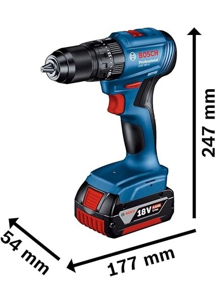 Professional Gsb 185-LI Akülü Darbeli Delme Vidalama Makinesi (18 Volt, 2 x 2,0 Ah Akü, Şarj Cihazı, Yumuşak/sert Tork: 21/50 Nm; Plastik Çanta) modelleri