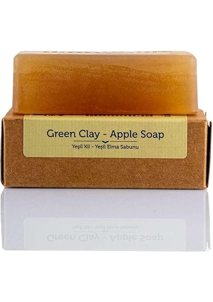 Elma Kabuğu Yağlı Yeşil Kil Sabunu 120 gr | Yağlı ve Akneli Ciltler Için Doğal Kil Sabunu fiyatları