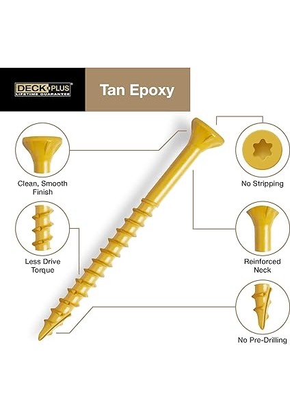 Plus Wood Screws, Self-Drilling, Tan Ceramic, 2-In. x #8, 5-Lbs. -48414 fiyatları